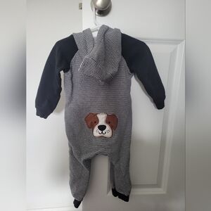 Carter's Hooded Romper Baby One-Piece with Dog Applique 18 Mths